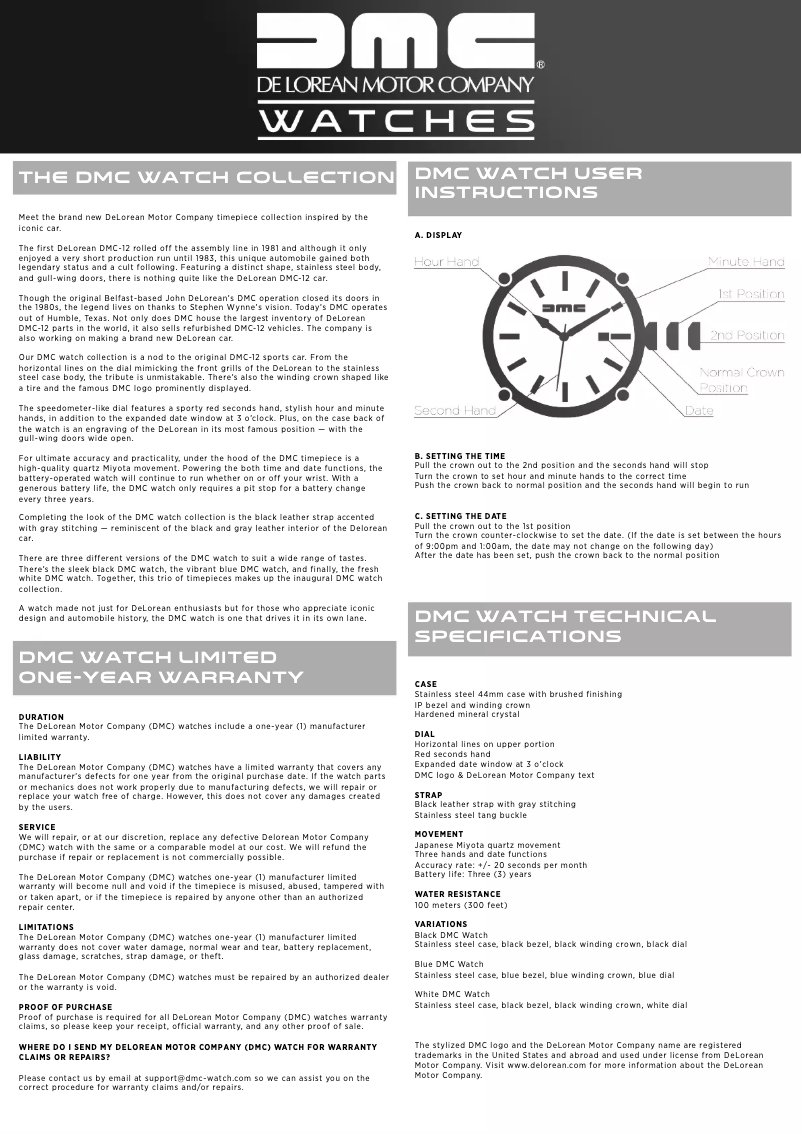 Page 1 de la notice Manuel utilisateur DMC The Dream Classic