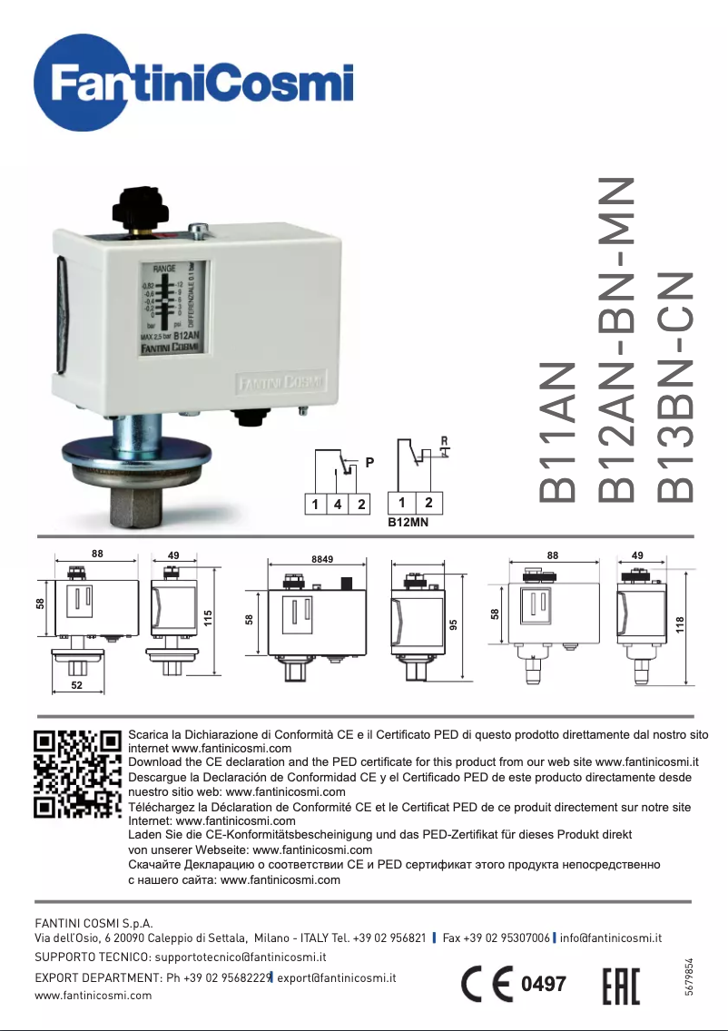 Page 1 de la notice Manuel utilisateur Fantini Cosmi B12AN