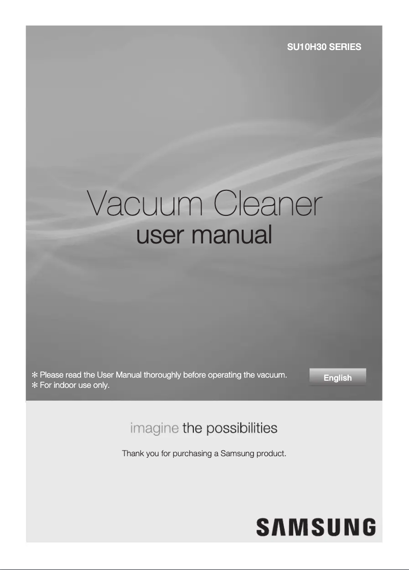 Page n°1 - Manuel utilisateur Samsung SU10H3020P