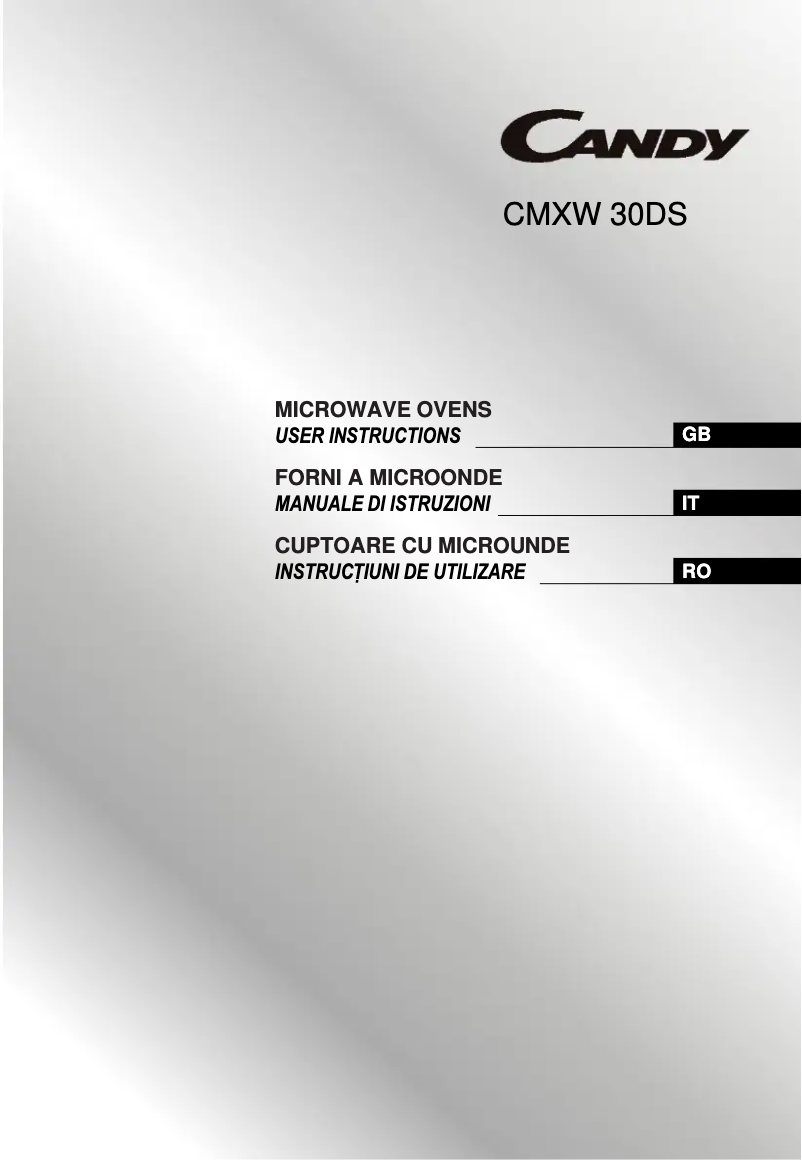 Image de la première page du manuel de l'appareil CMXW 30DS