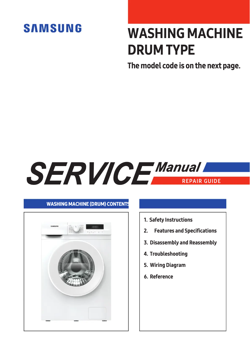 Page n°1 - Manuel utilisateur Samsung WW80T304PWW