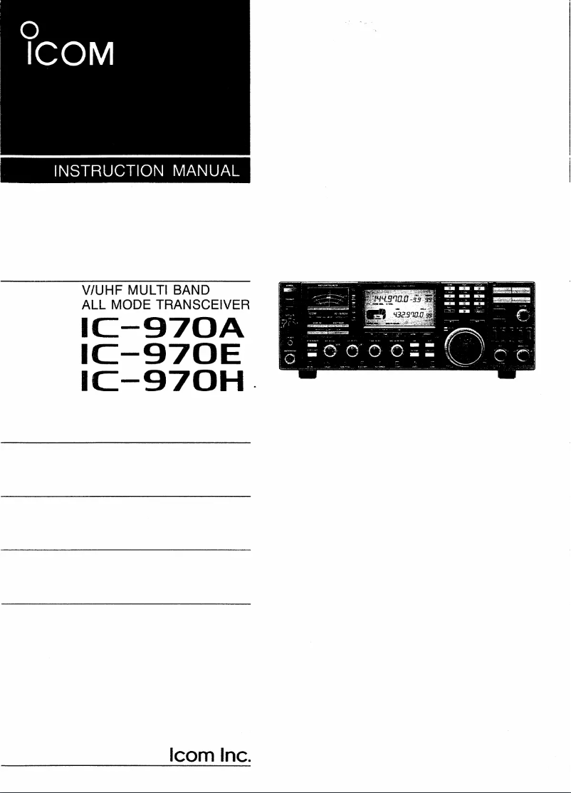 Image de la première page du manuel de l'appareil IC-970A