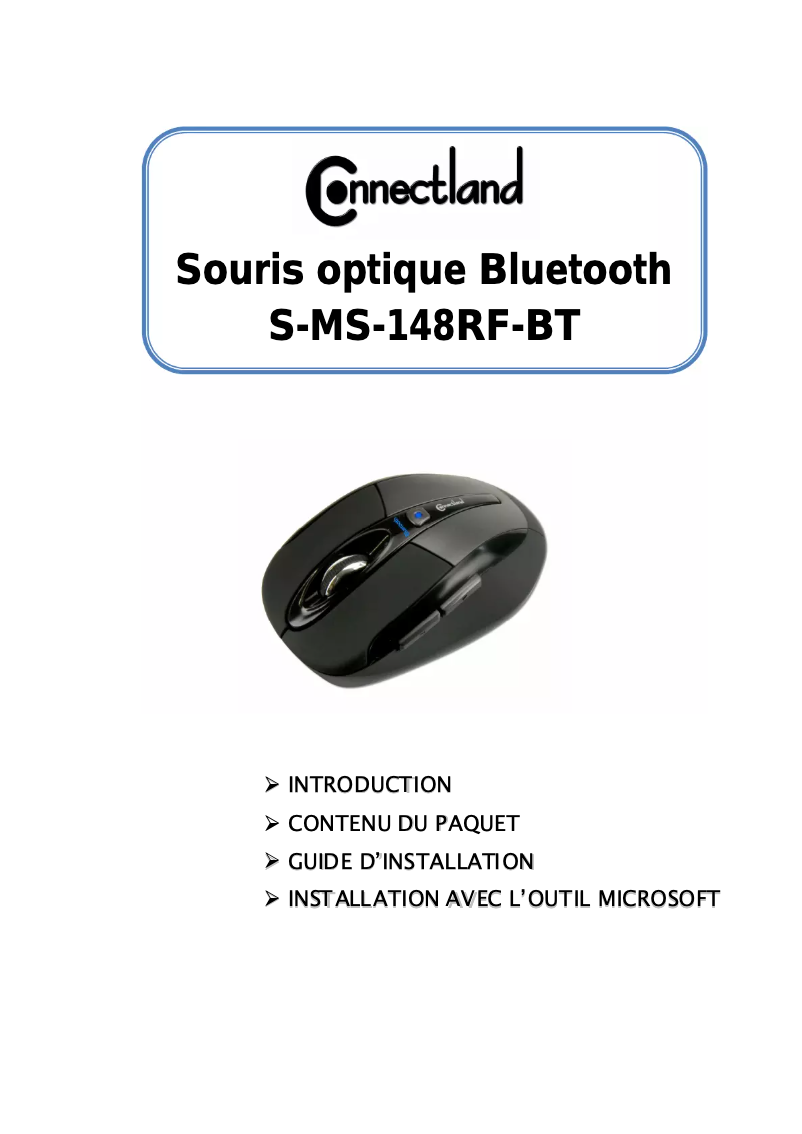 Image de la première page du manuel de l'appareil S-MS-148RF-BT