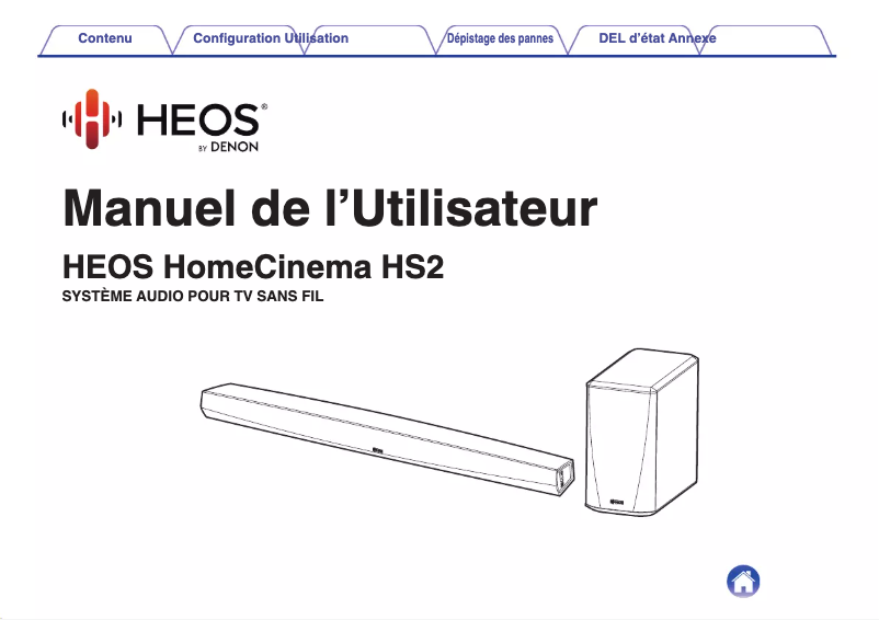 Image de la première page du manuel de l'appareil HEOS HomeCinema HS2