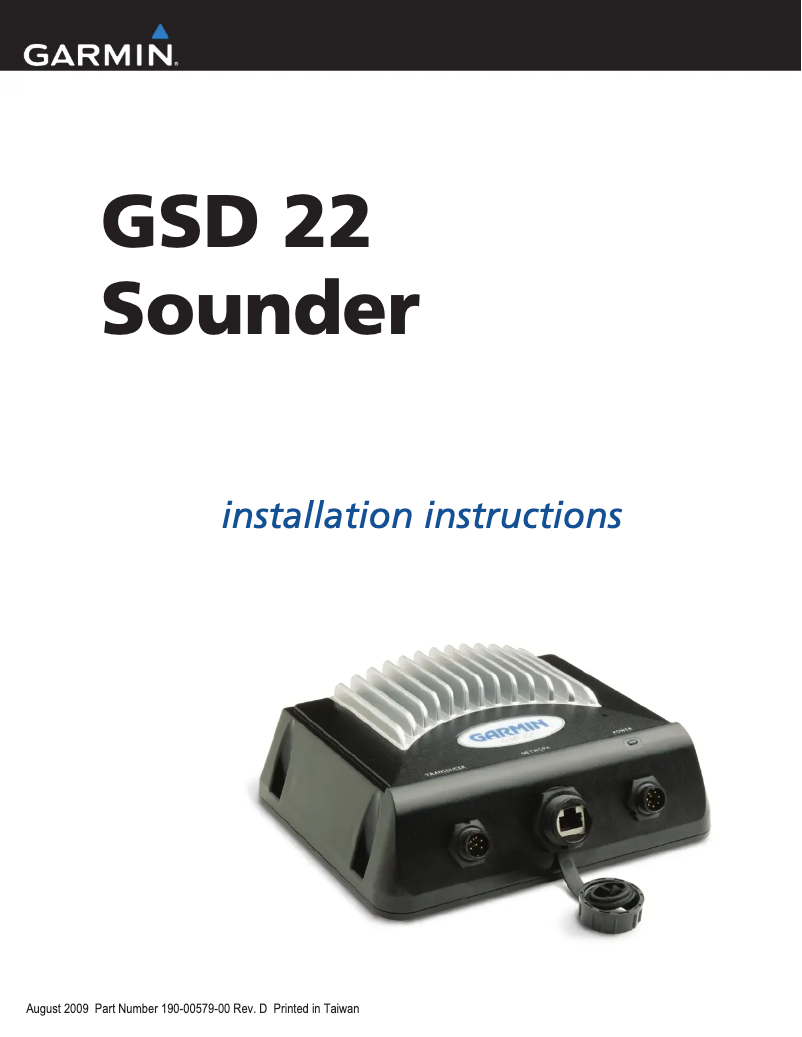 Image de la première page du manuel de l'appareil GSD 22