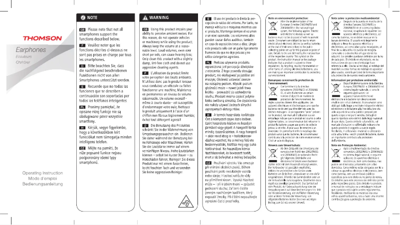 Page n°1 - Manuel utilisateur Hama 00131831