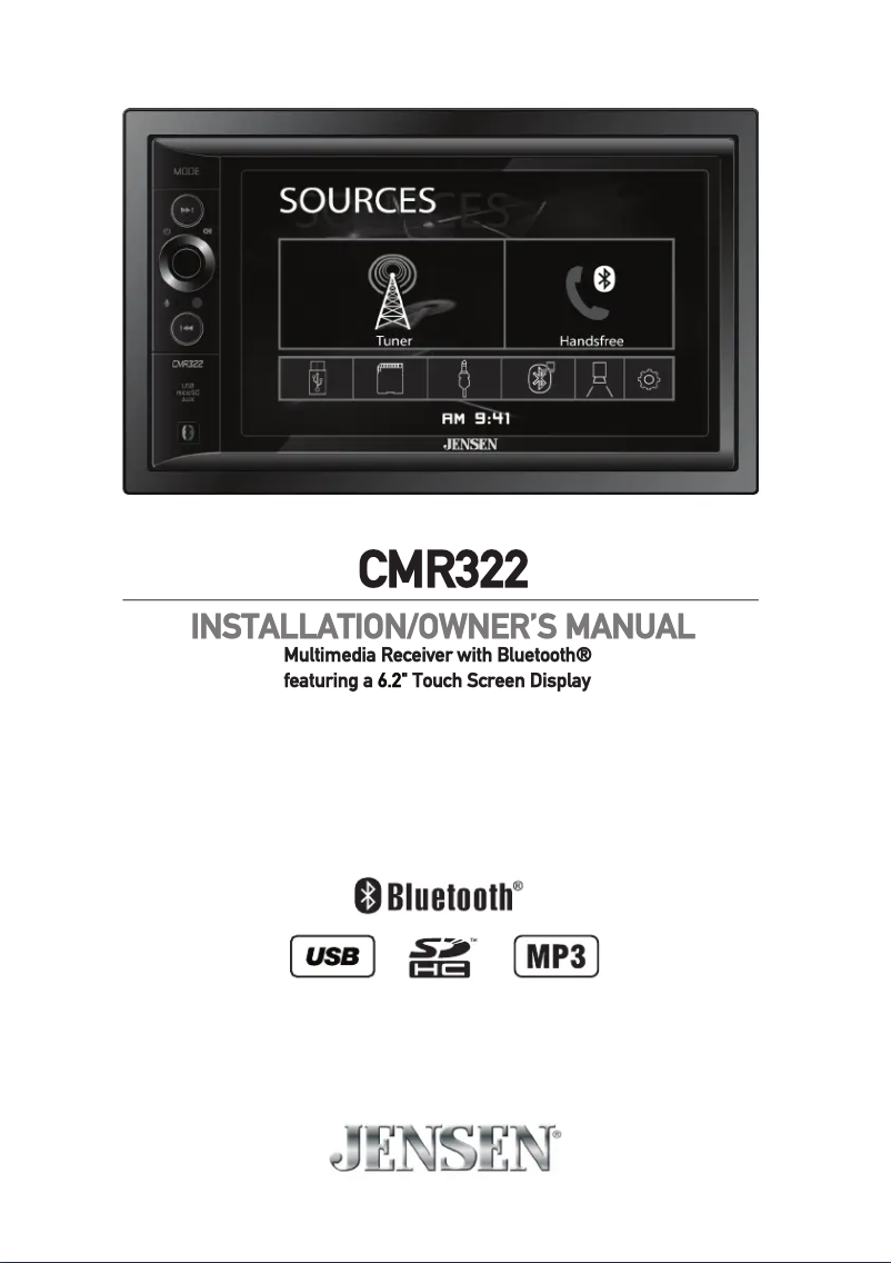 Image de la première page du manuel de l'appareil CMR322