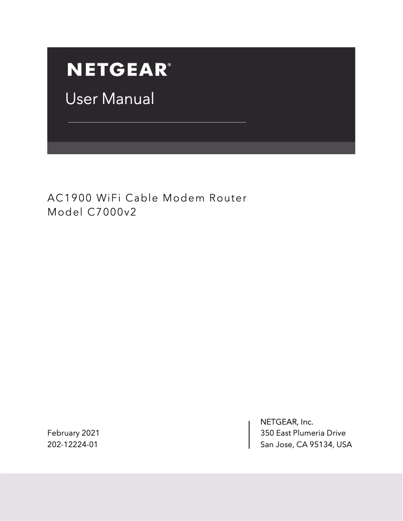 Page 1 de la notice Manuel utilisateur Netgear Nighthawk C7000
