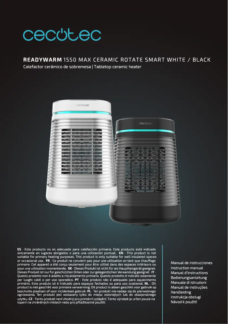 Page n°1 - Manuel utilisateur Cecotec ReadyWarm 1550 Max Ceramic Rotate Smart