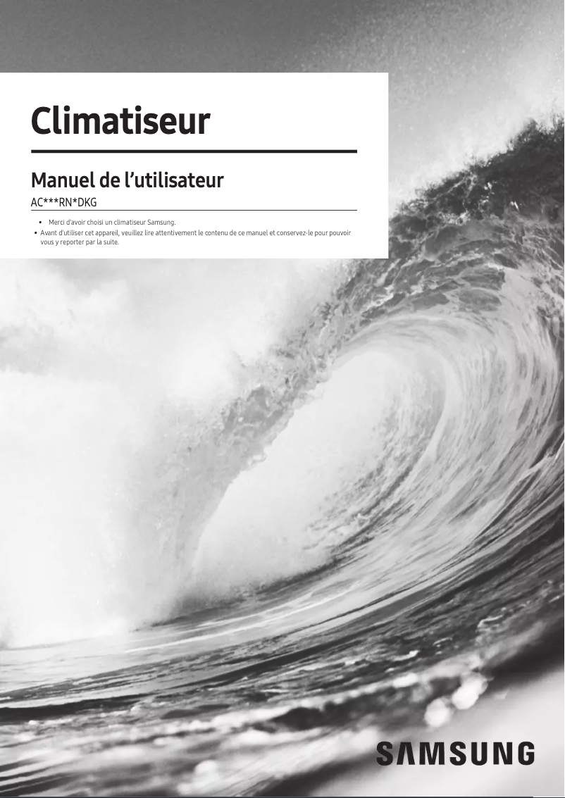 Page n°1 - Manuel utilisateur Samsung AC071RN4DKG