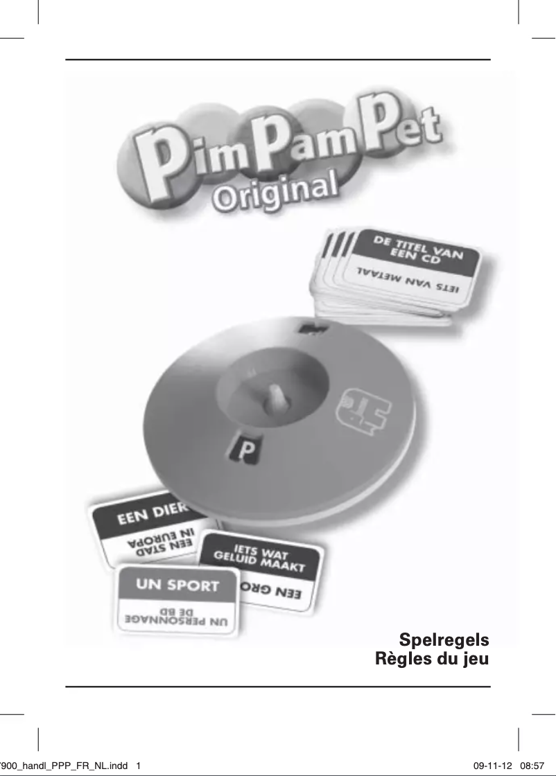 Page 1 de la notice Manuel utilisateur Jumbo Pim Pam Pet Original Compact