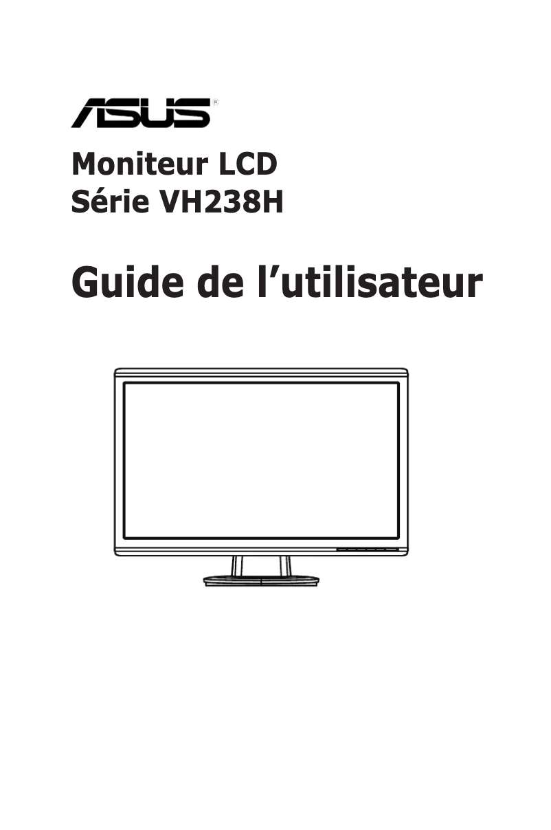 Page n°1 - Manuel utilisateur Asus VH238H