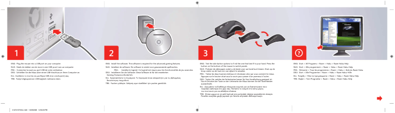 Page 1 de la notice Manuel utilisateur Microsoft HABU Gaming Laser Mouse USB