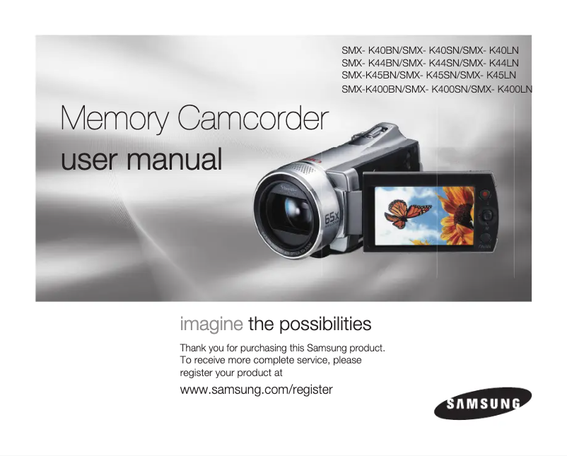 Page n°1 - Manuel utilisateur Samsung SMX-K400
