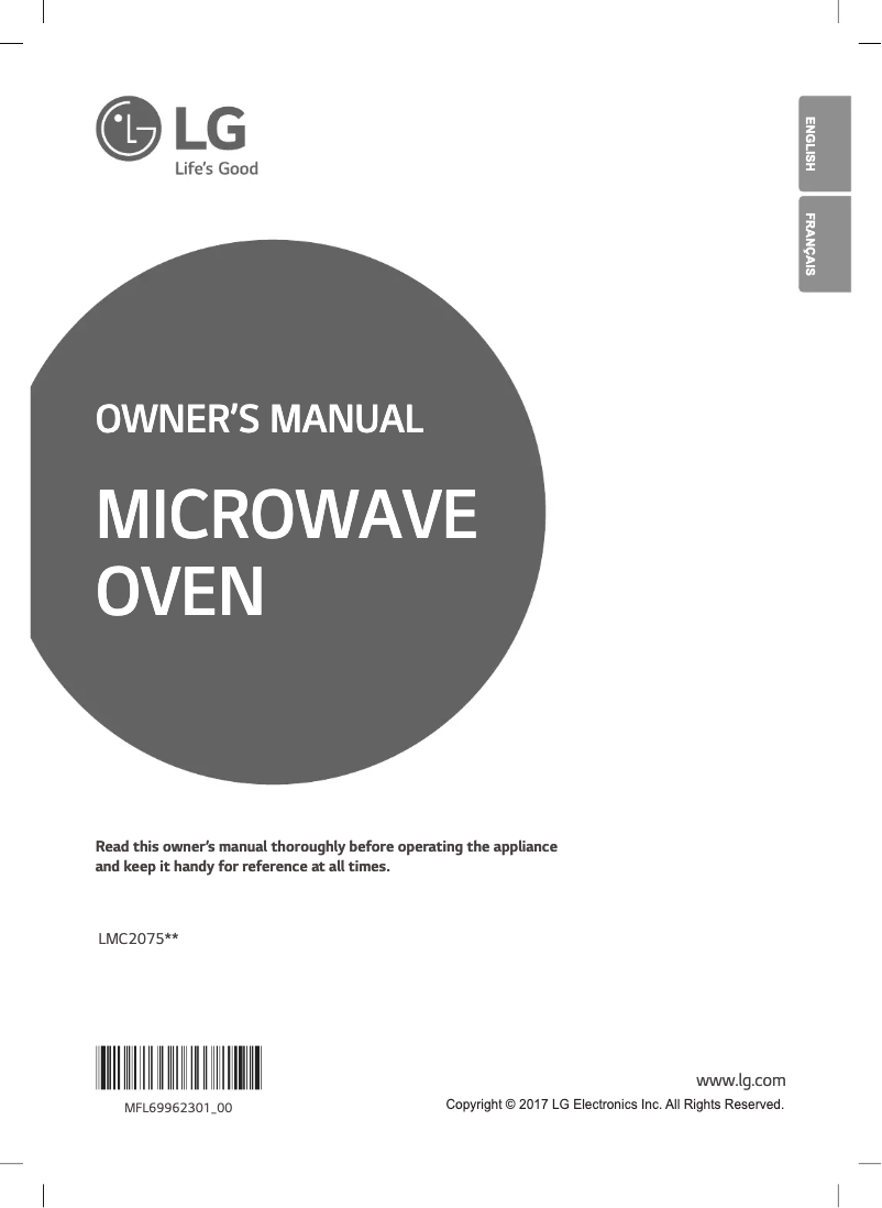 Page n°1 - Manuel utilisateur LG LMC2075BD