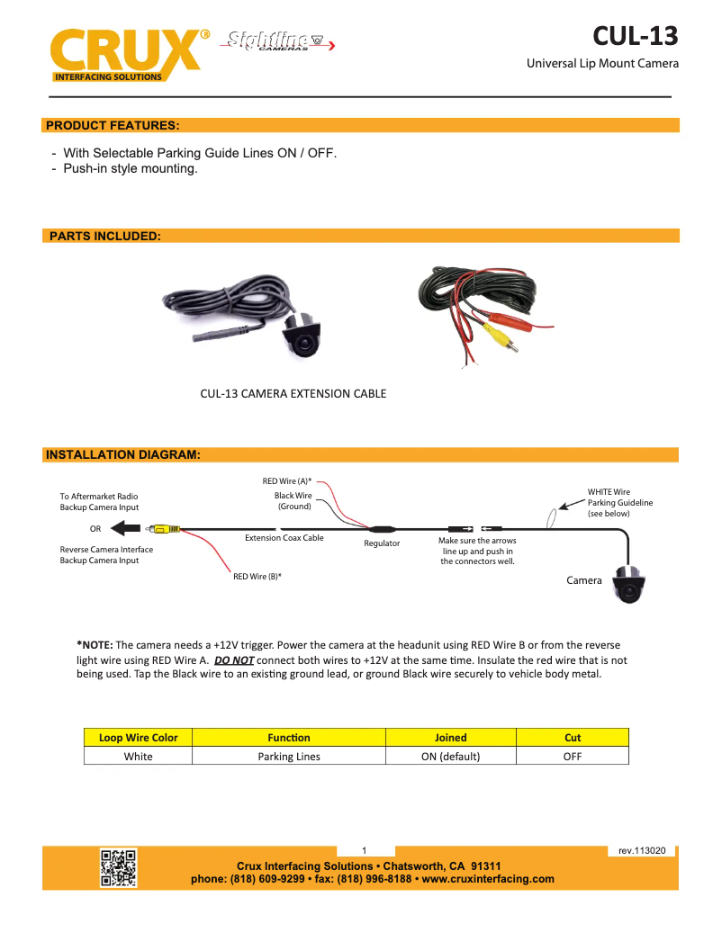 Imagen de la primera página del manual del dispositivo CUL-13