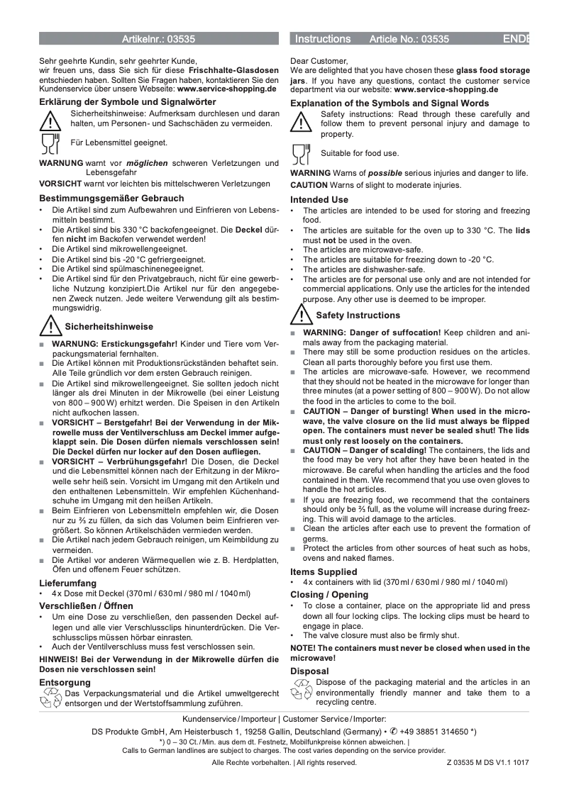 Page 1 de la notice Manuel utilisateur Gourmetmaxx Klick-it 03535