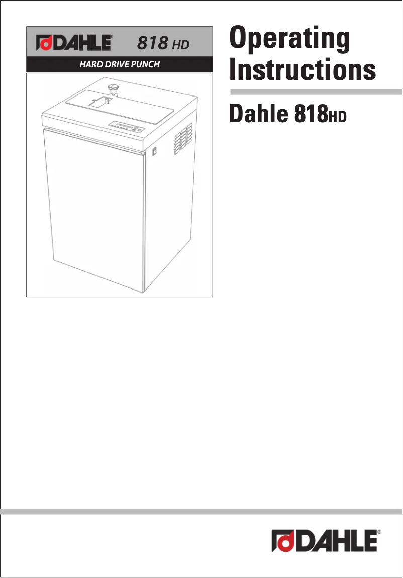 Page 1 de la notice Manuel utilisateur Dahle PowerTEC 818 HD