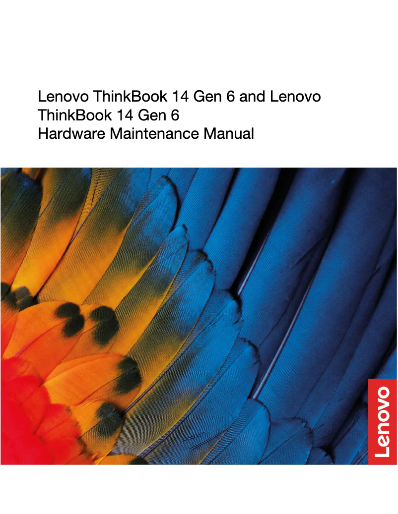Page n°1 - Manuel utilisateur Lenovo ThinkBook 14 G6