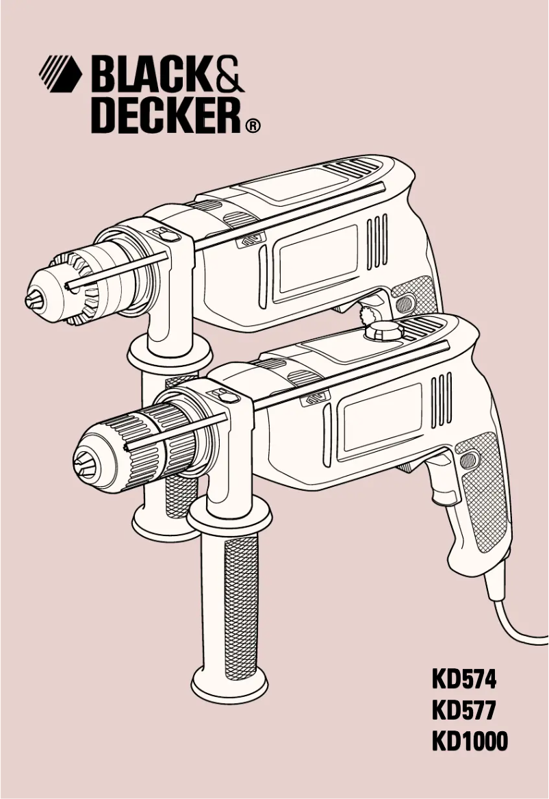 Page n°1 - Manuel utilisateur Black & Decker KD574K