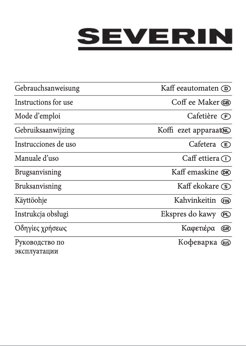 Page n°1 - Manuel utilisateur Severin KA 4155