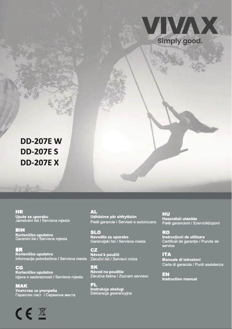 Page 1 de la notice Manuel utilisateur Vivax DD-207E W