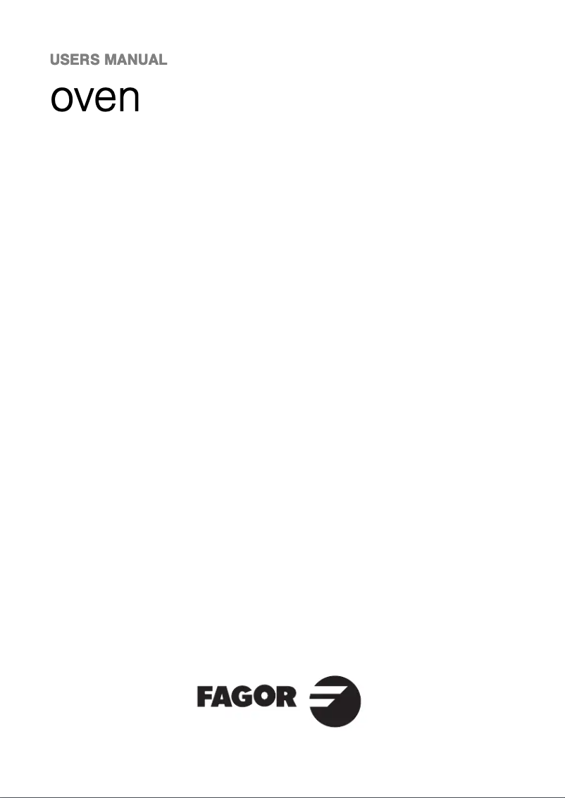 Page n°1 - Manuel utilisateur Fagor FDO 900X