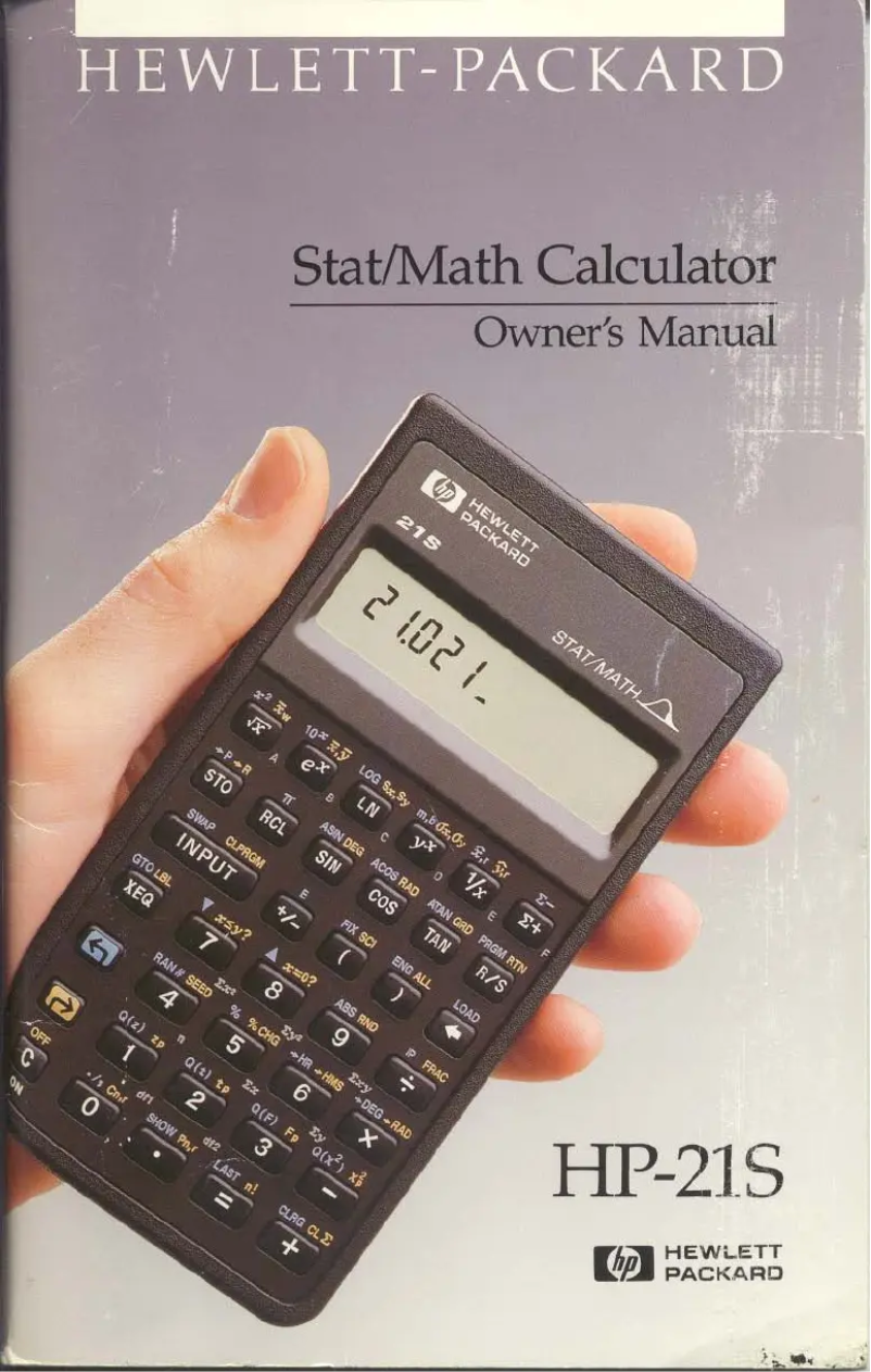 Page n°1 - Manuel utilisateur HP 21S