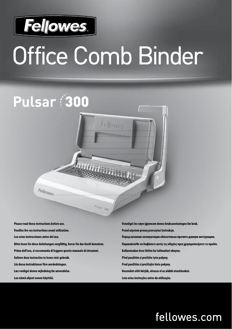 Page n°1 - Manuel utilisateur Fellowes Pulsar 300