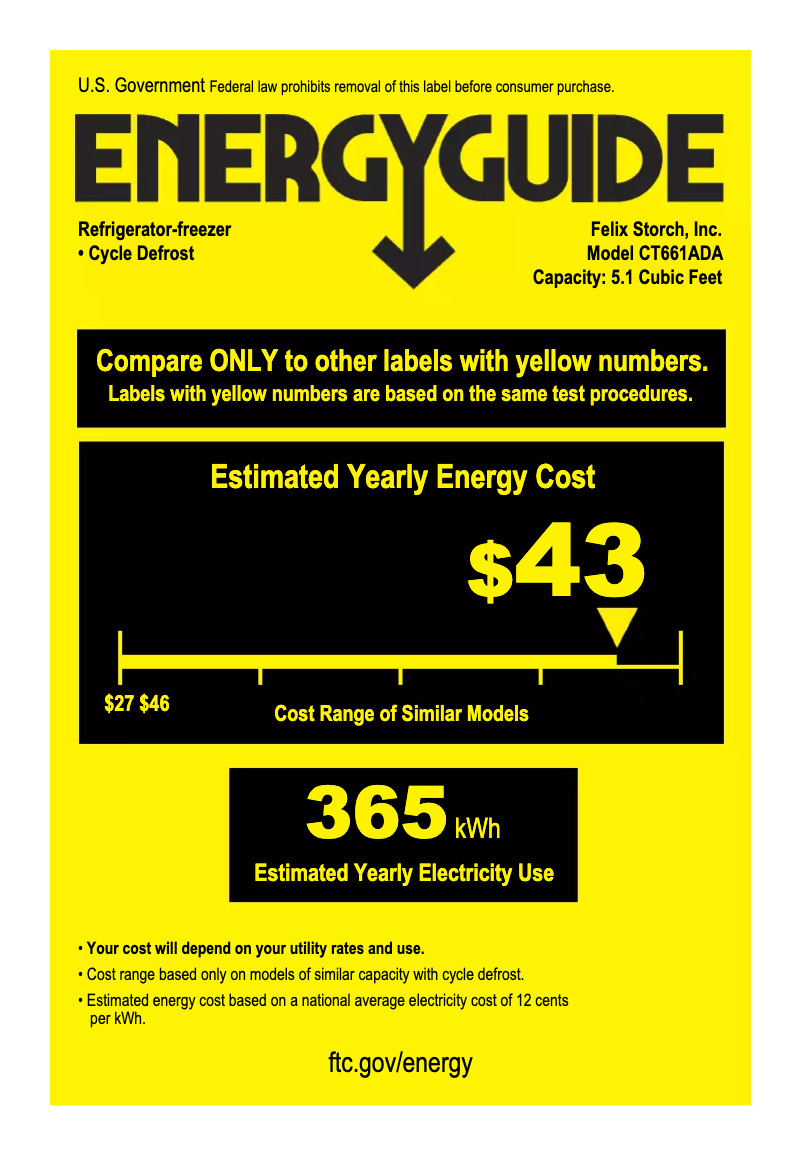 Page 1 of the manual Energy Label Summit CT661