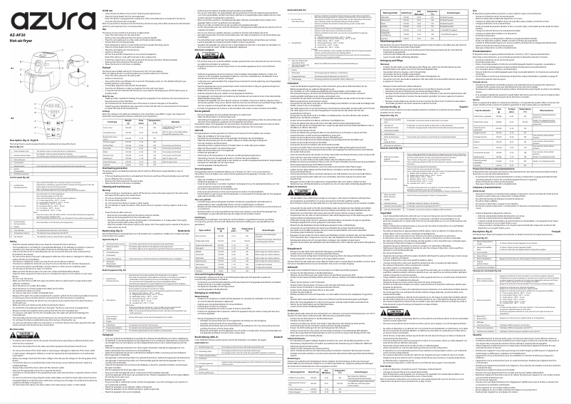 Page n°1 - Manuel utilisateur AzurA AZ-AF20