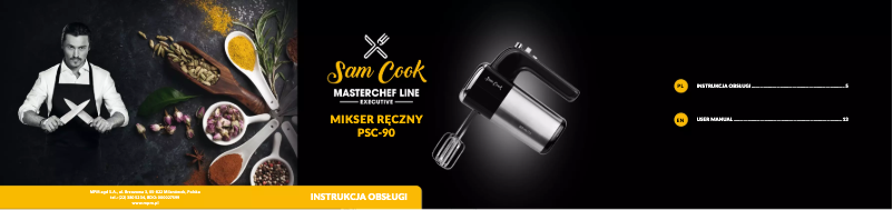 Page n°1 - Manuel utilisateur Sam Cook PSC-90