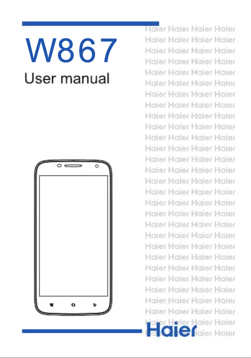 Página 1 del manual Manual de usuario Haier W867