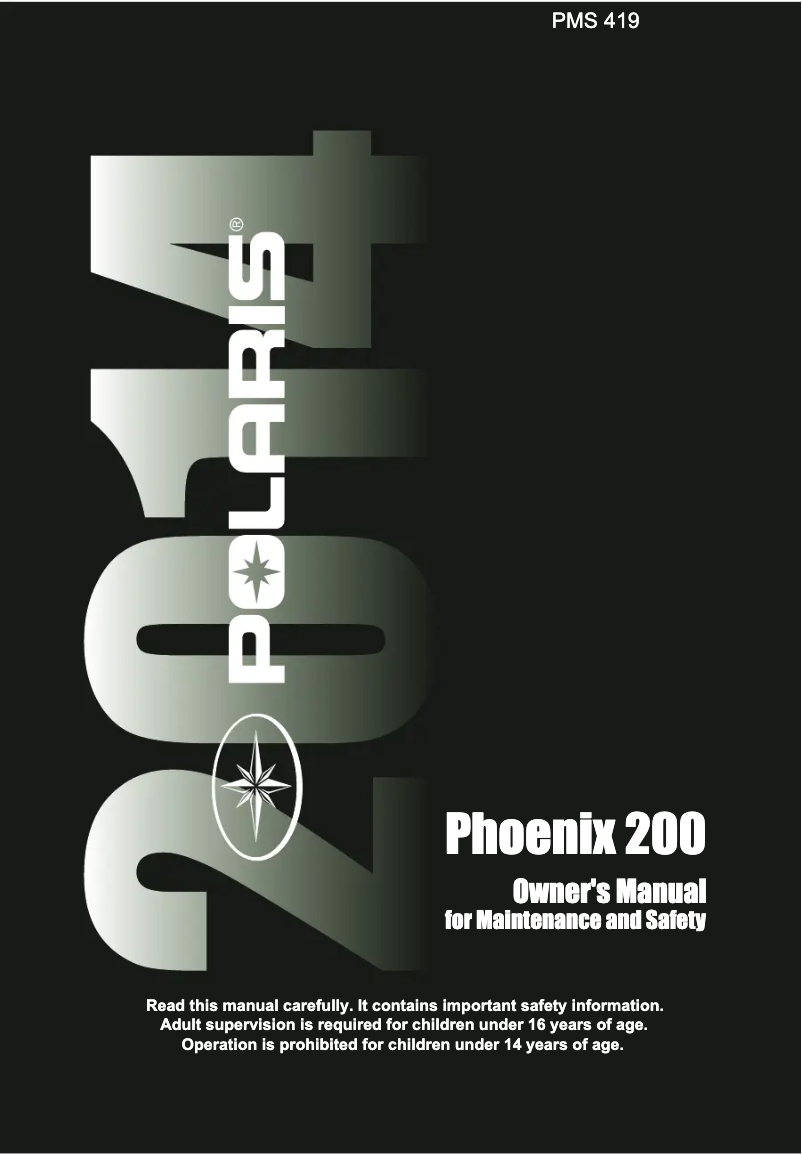Página 1 del manual Manual de usuario Polaris Phoenix 200 (2014)