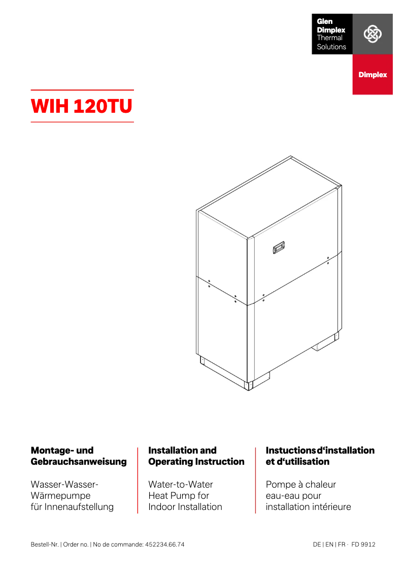 Page n°1 - Manuel utilisateur Dimplex WIH 120TU