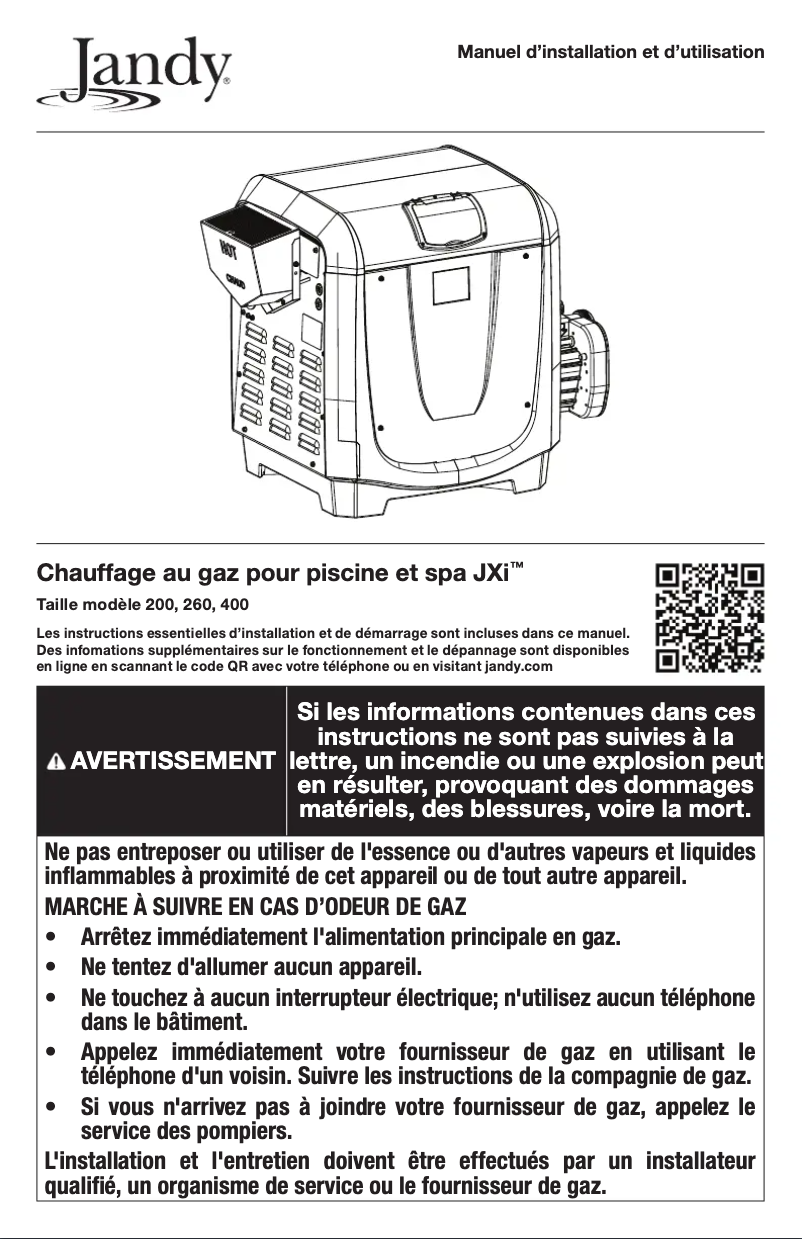 Page n°1 - Manuel utilisateur JANDY JXi200