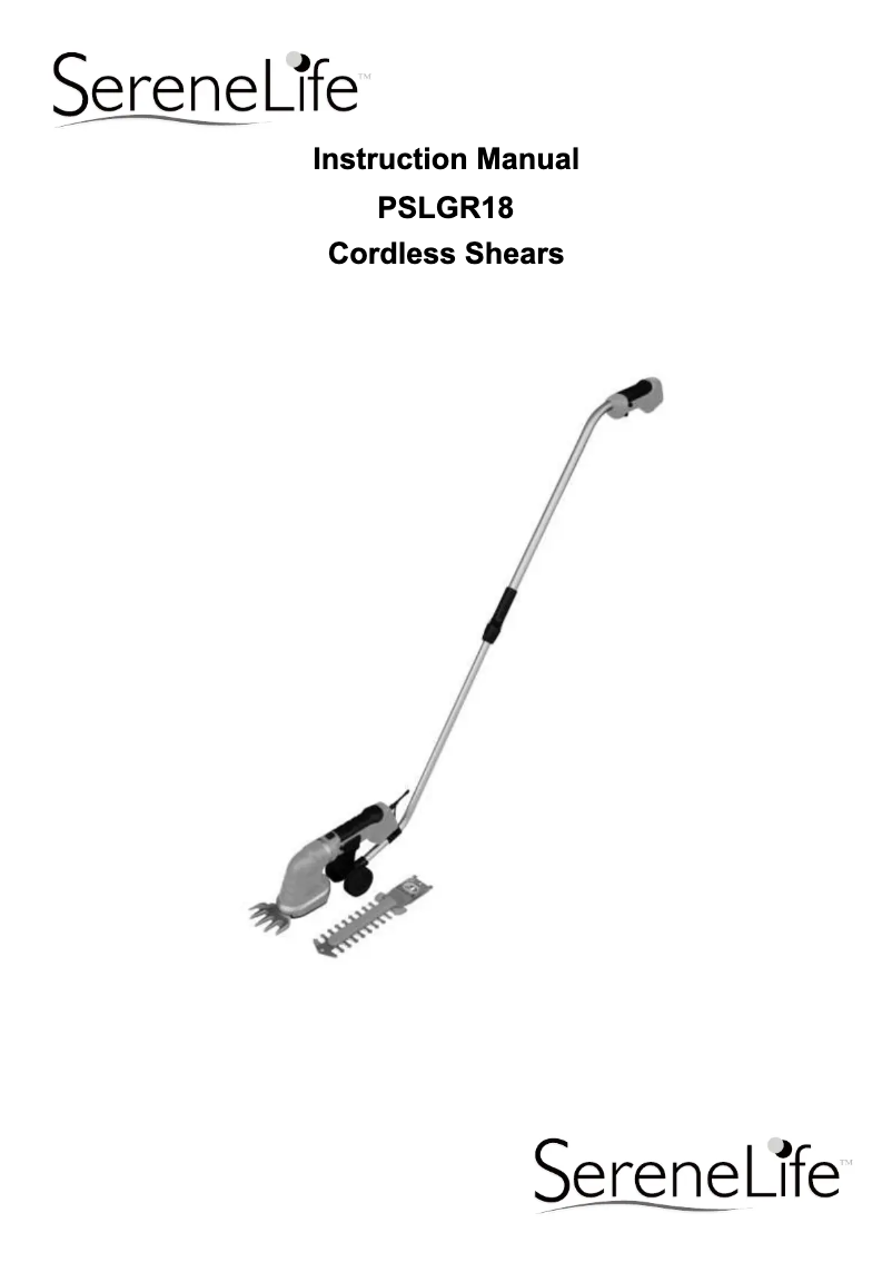 Image de la première page du manuel de l'appareil PSLGR18