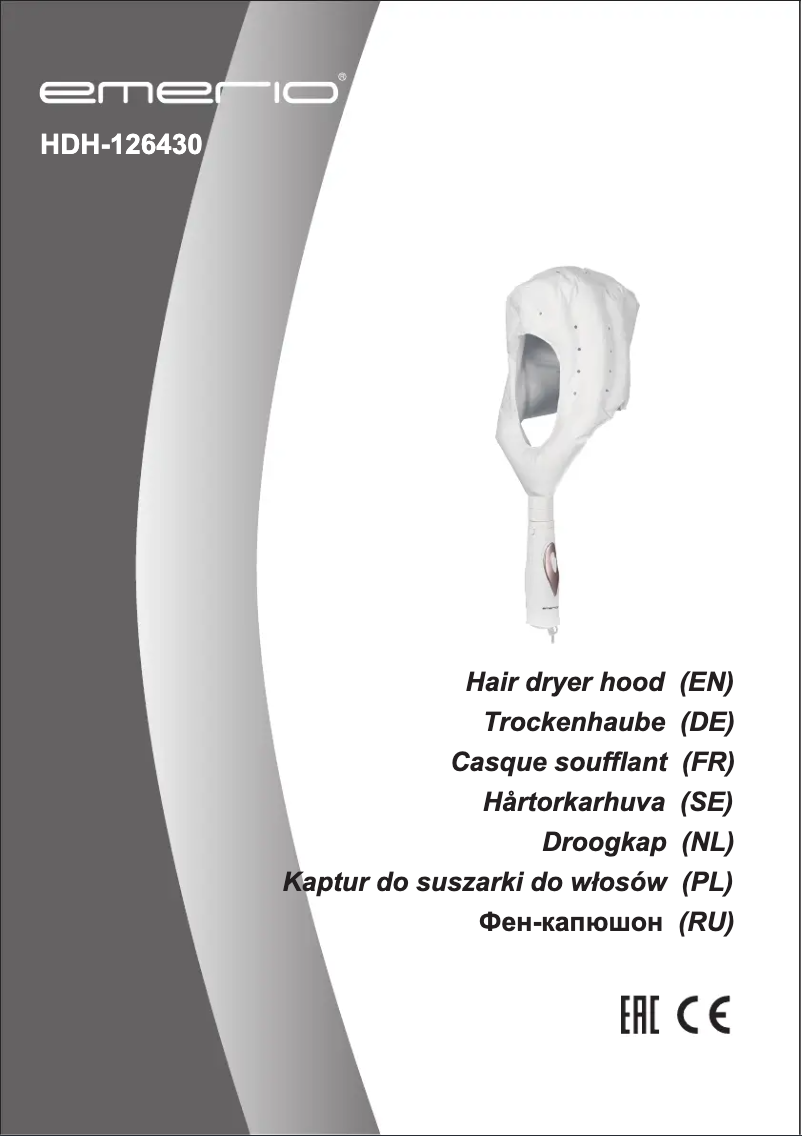 Image de la première page du manuel de l'appareil HDH-126430