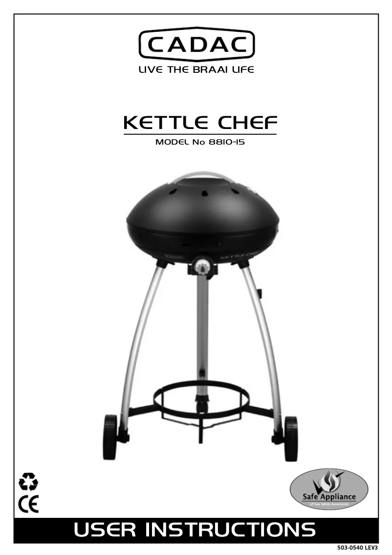 Página 1 del manual Manual de usuario Cadac Kettle Chef