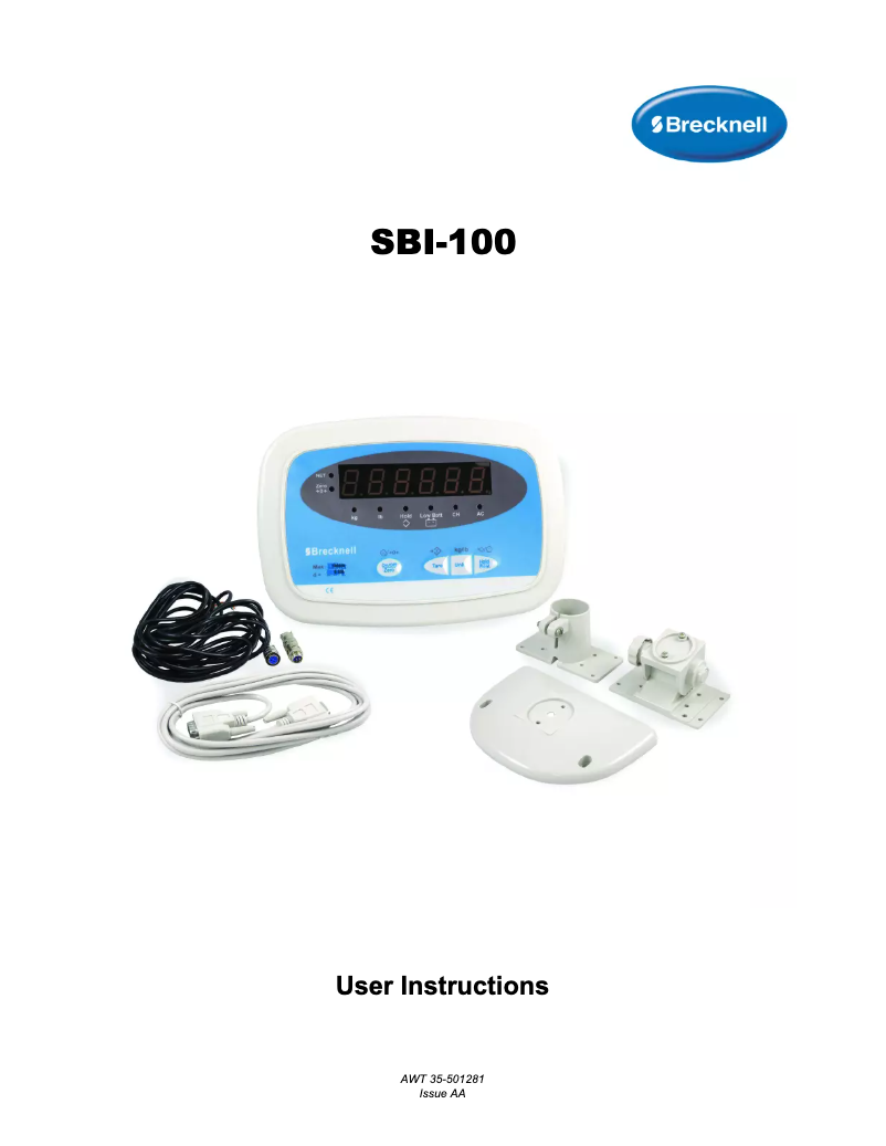 Página 1 del manual Manual de usuario Brecknell SBI-100