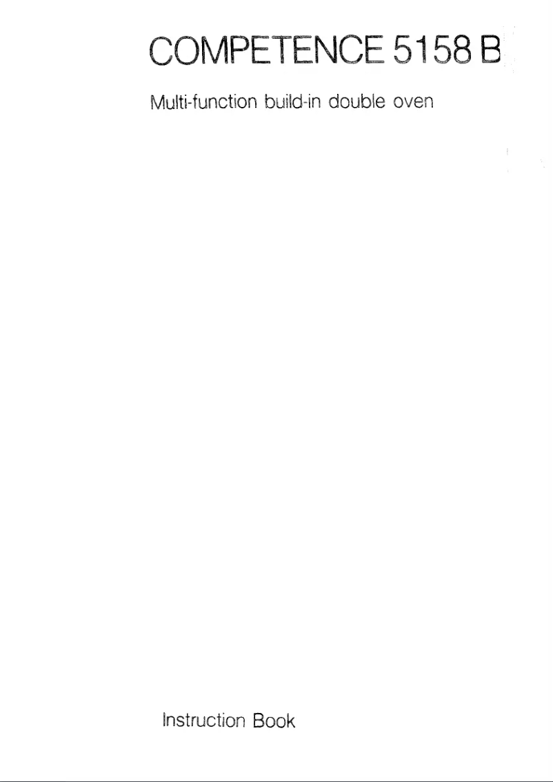 Image de la première page du manuel de l'appareil Competence 5158 B D
