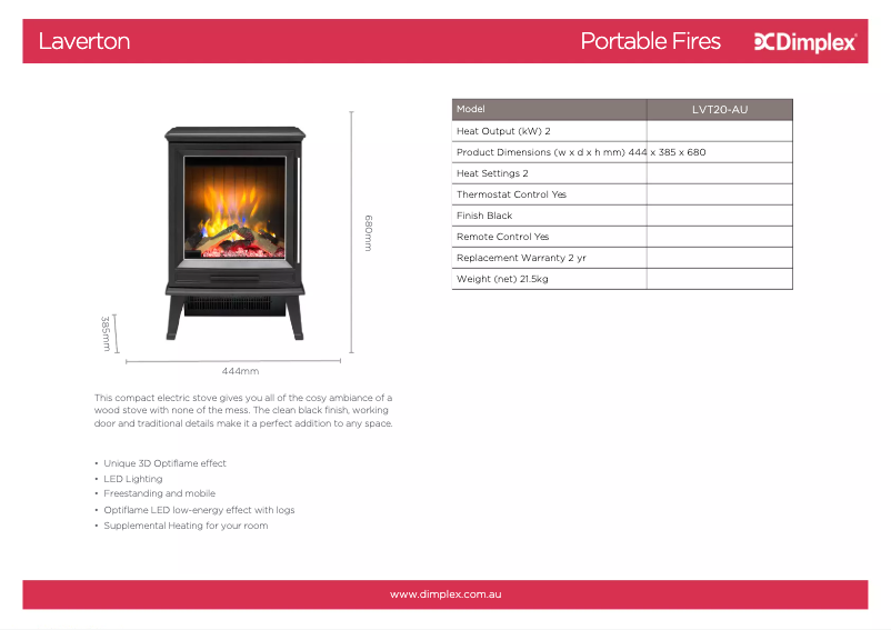 Image de la première page du manuel de l'appareil Laverton LVT20