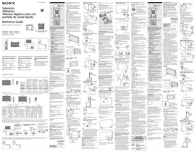 Page n°1 - Manuel utilisateur Sony XR-65X90CL