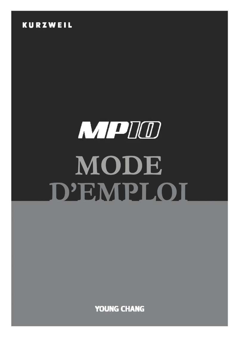 Página 1 del manual Manual de usuario Kurzweil MP-10