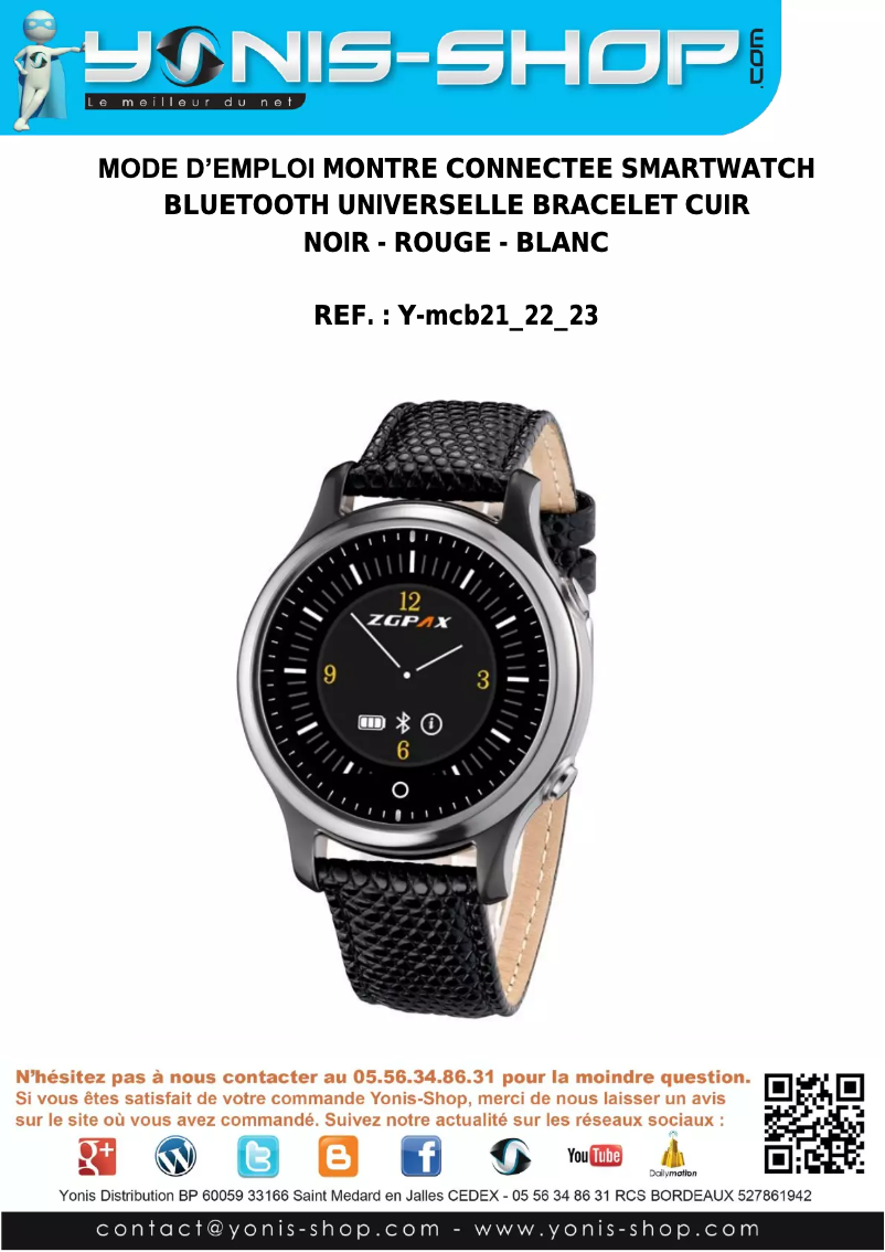 Page n°1 - Manuel utilisateur Yonis Y-MCB21