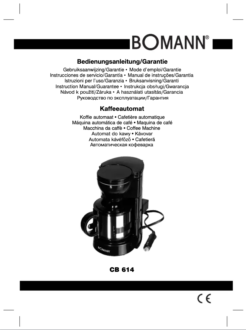 Page 1 de la notice Manuel utilisateur Bomann CB 614