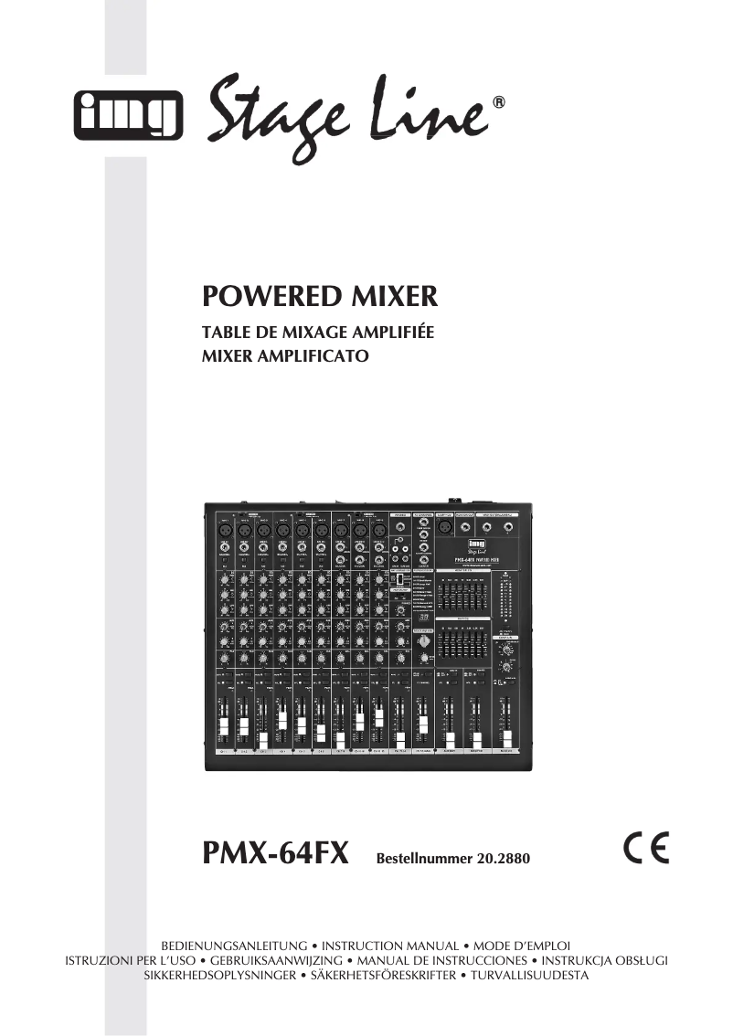 Page 1 de la notice Manuel utilisateur Monacor PMX-64FX