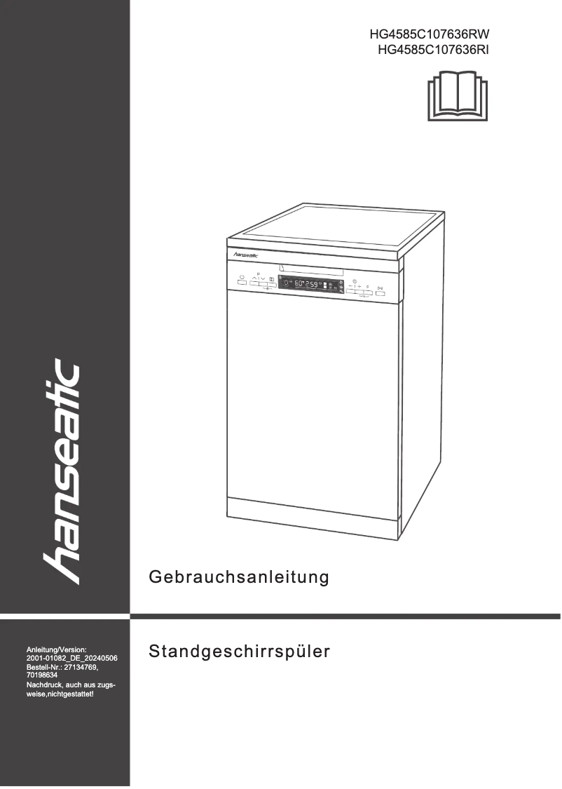 Page 1 de la notice Manuel utilisateur Hanseatic HG4585C107636RW