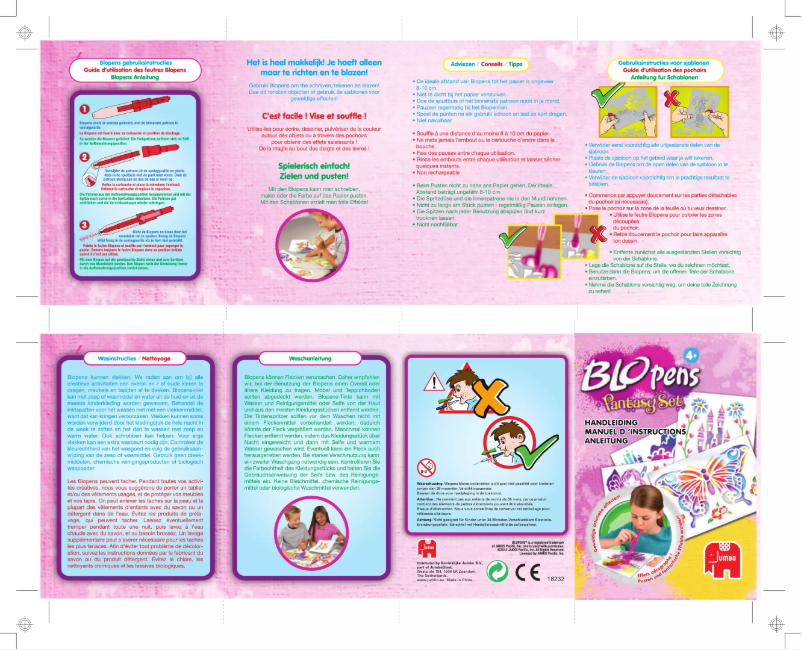 Image de la première page du manuel de l'appareil BLOpens Activity set Fantasy