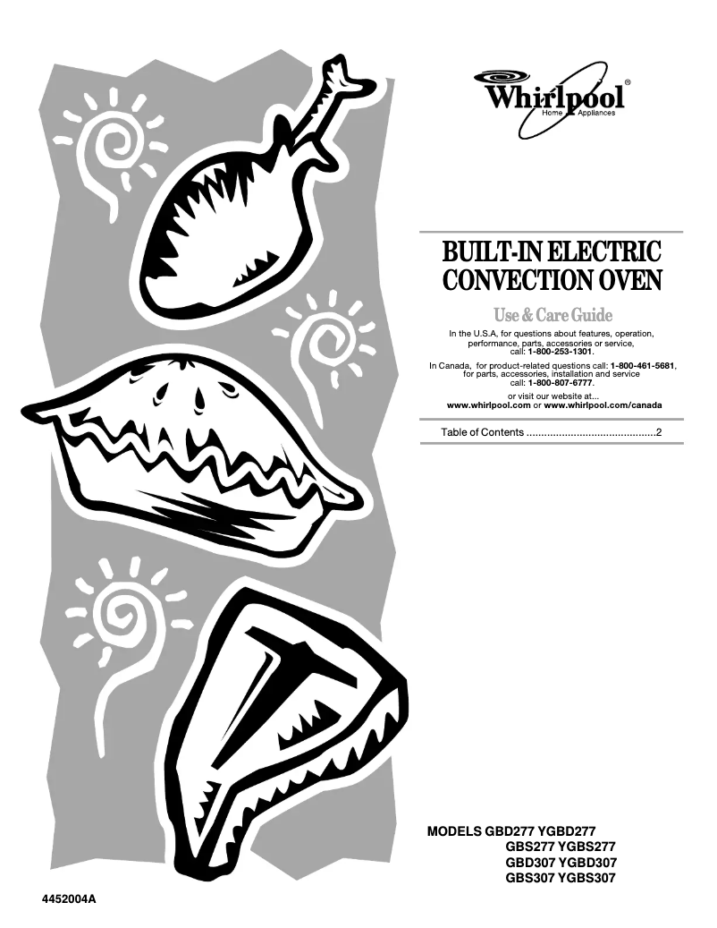 Page 1 of the manual User Manual Whirlpool GBS309PVS